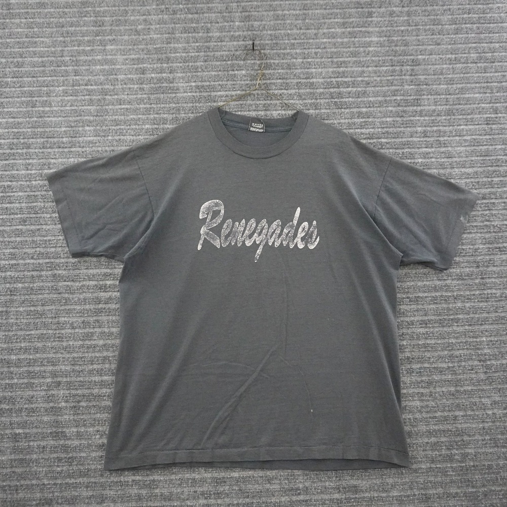 Vintage 90s Renegades T-Shirt Mens XL Faded Black Burnout Graphic Single Stitch